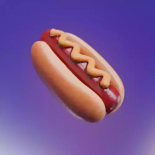 Stylized Hotdog  Game Ready 3D Model