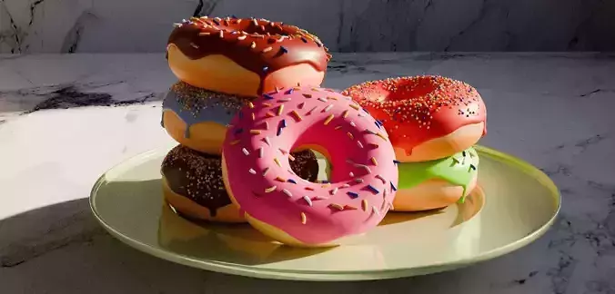 Realistic Donut Scene