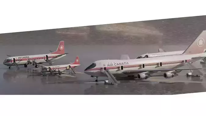 Vickers  VANGUARD  and VISCOUNT Douglas DC8-54   Boeing 747-100