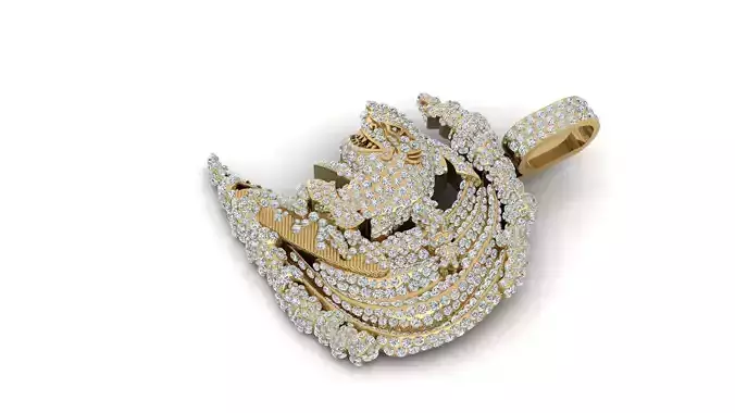 Surfist Shark Pendant