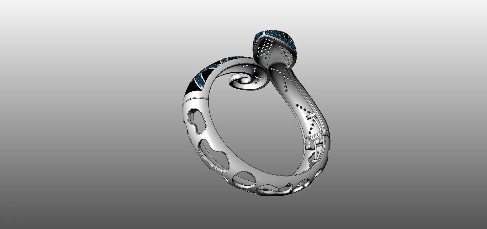 Bracelet Snake 3D print model_2