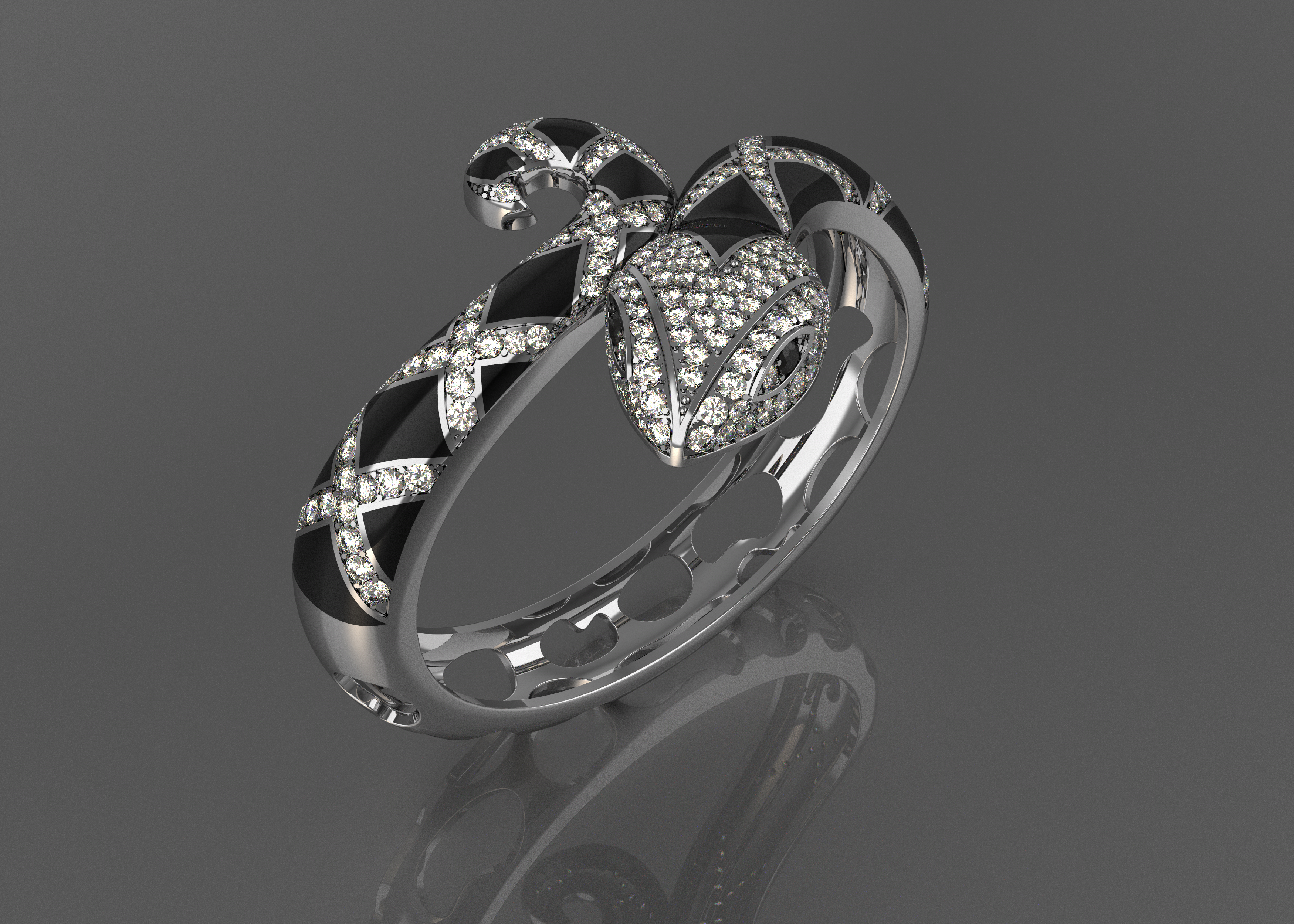 Bracelet Snake 3D print model_1