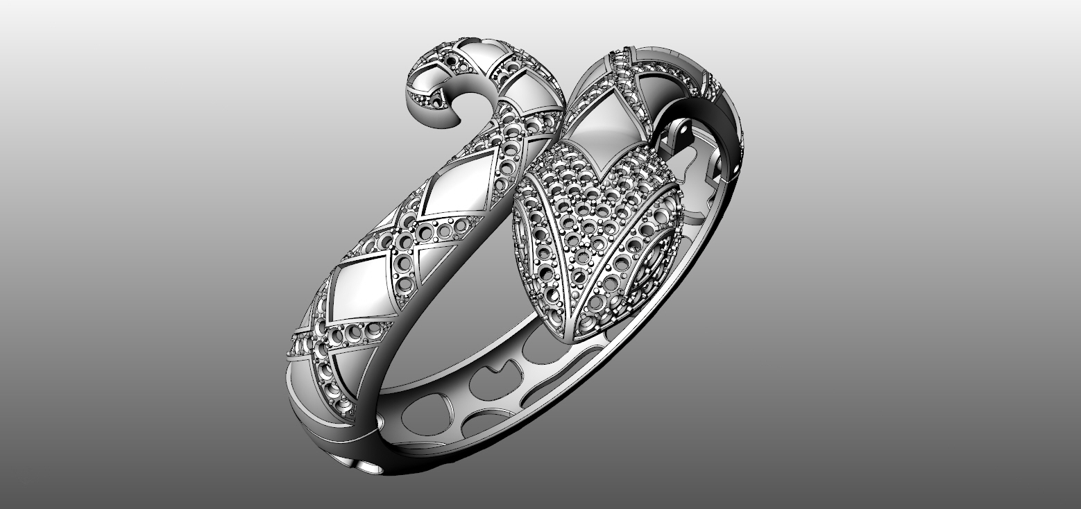 Bracelet Snake 3D print model_5