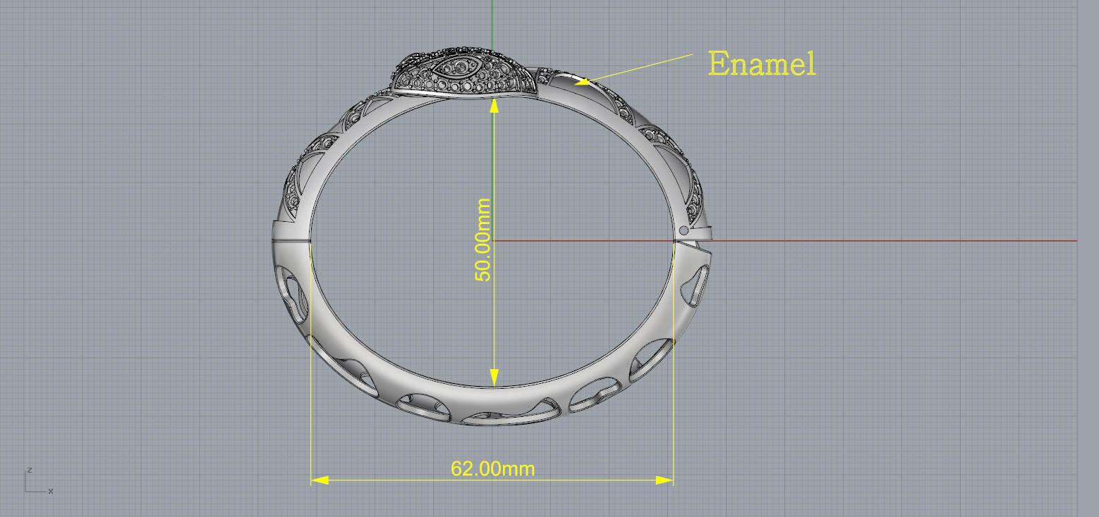 Bracelet Snake 3D print model_7