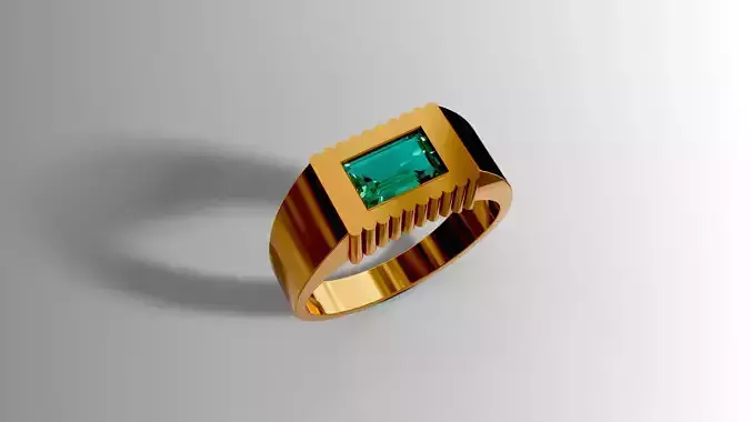  Rectangular Gem Ring