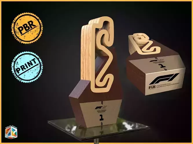 F1 Spanish GP Award Trophy Cinematic - 3D printable