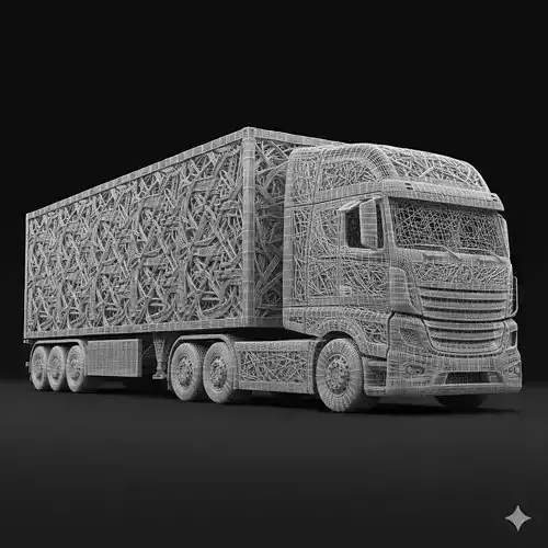 3D Cargo Transport Truck