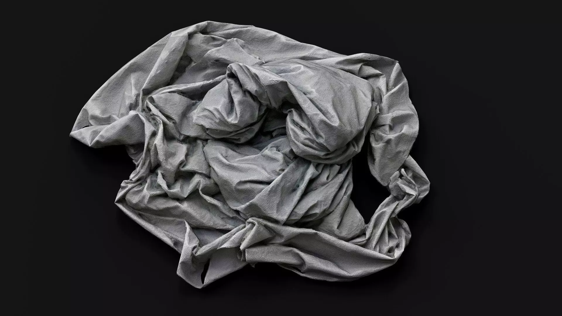 cloth banner folded trash pile 1 PBR photogrammetry 3D model