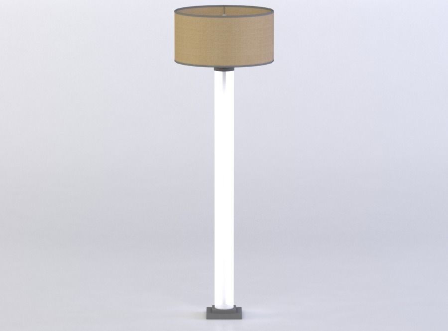 RH FRENCH COLUMN GLASS FLOOR LAMP 3D MODEL Low-poly 3D model_0
