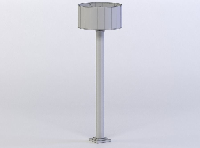 RH FRENCH COLUMN GLASS FLOOR LAMP 3D MODEL