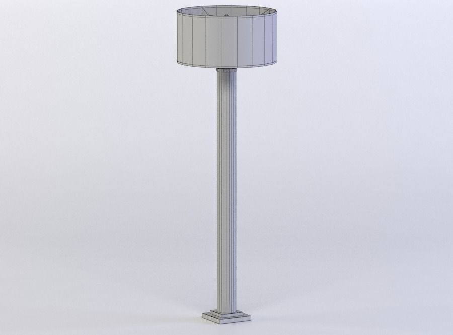 RH FRENCH COLUMN GLASS FLOOR LAMP 3D MODEL Low-poly 3D model_5