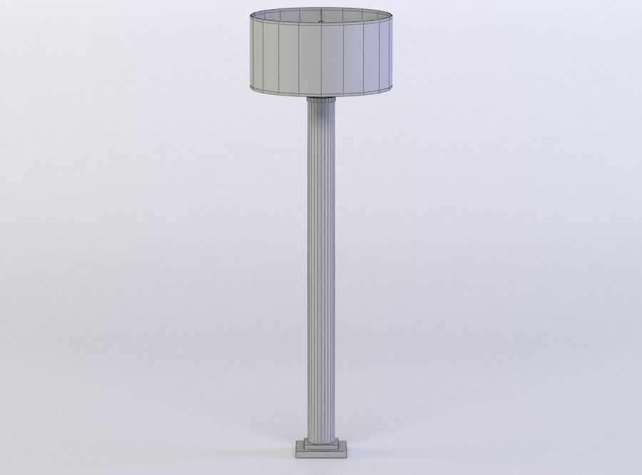 RH FRENCH COLUMN GLASS FLOOR LAMP 3D MODEL Low-poly 3D model_3
