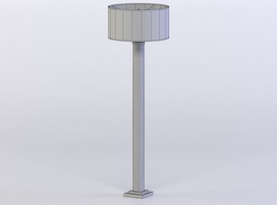RH FRENCH COLUMN GLASS FLOOR LAMP 3D MODEL Low-poly 3D model_4