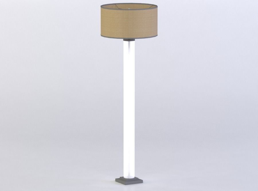 RH FRENCH COLUMN GLASS FLOOR LAMP 3D MODEL Low-poly 3D model_2