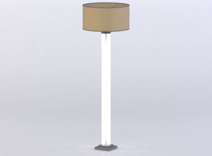 RH FRENCH COLUMN GLASS FLOOR LAMP 3D MODEL