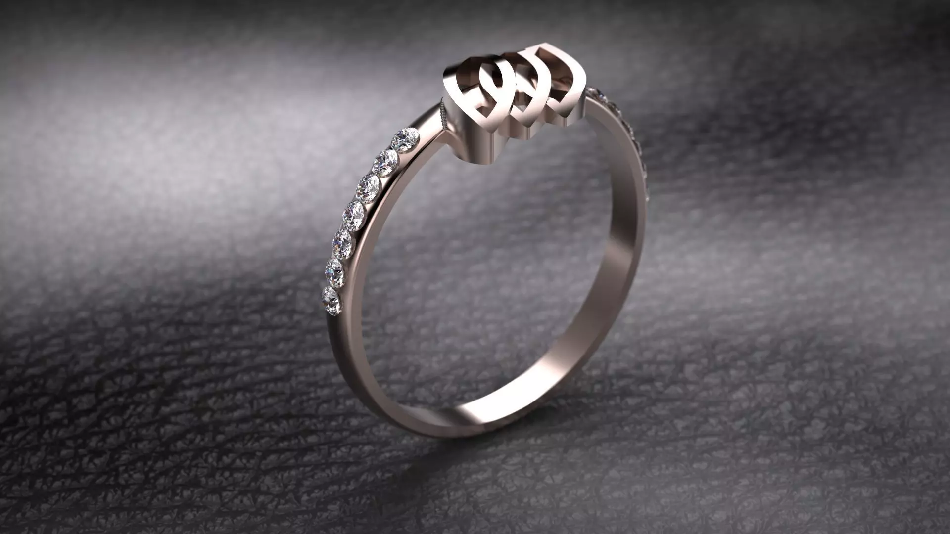 Jewelry Ring rose gold woman 3D print model