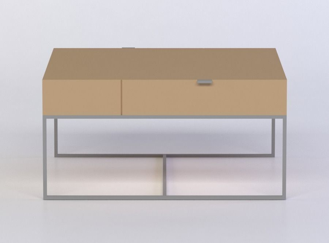 PATTERNED VANEER TABLE AND DAYBED 3D MODEL Low-poly 3D model