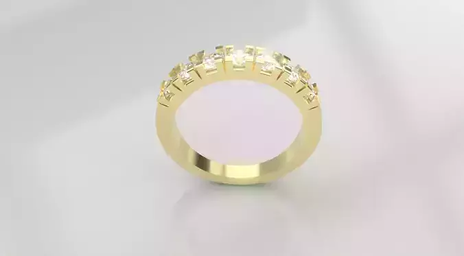 Anello veretta 7 brillanti