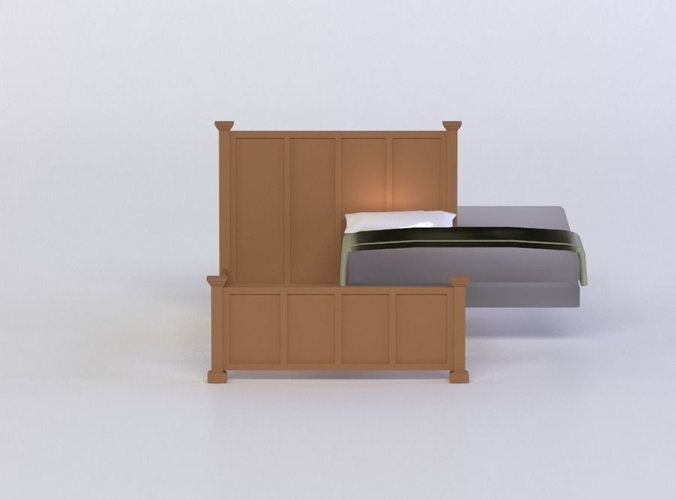 MARTSON BEDROOM SET 3D MODEL Low-poly 3D model