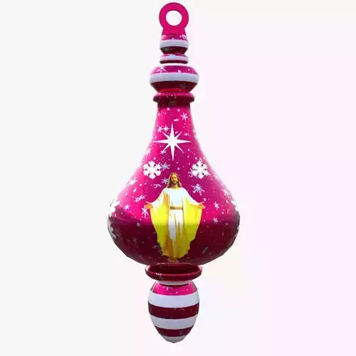 Christmas Ornament Red Bauble PBR Holiday Decoration 3D Model