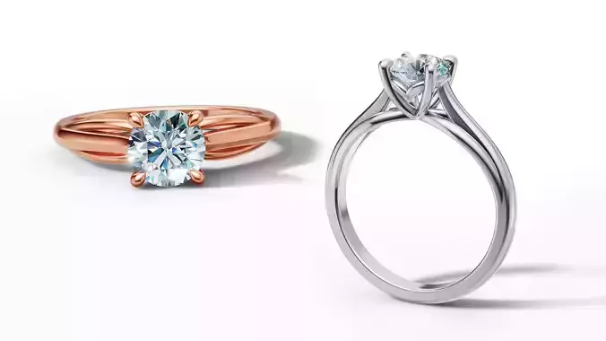 6mm Solitaire Engagement Diamond Ring Bespoke Trellis Ring