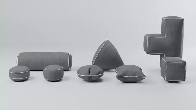 8 Cushion Models   Fabric Pillow Set