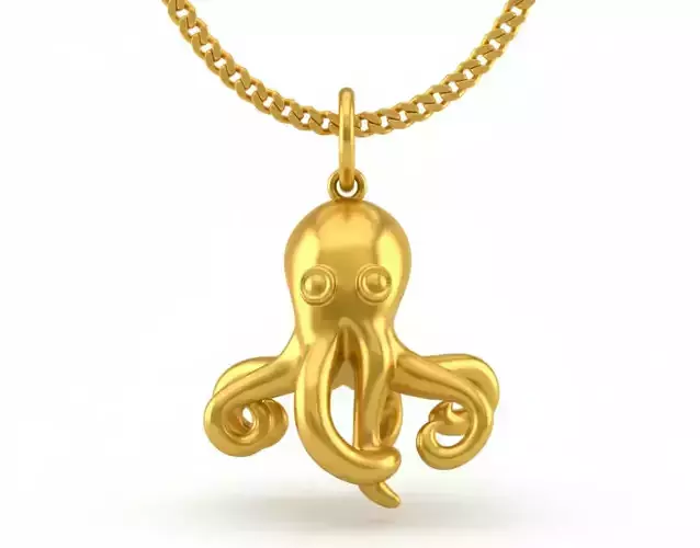Octopus pendant charms - one inch pendant