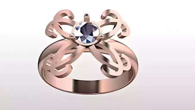 Butterfly Knot Openwork Ring File Item 39