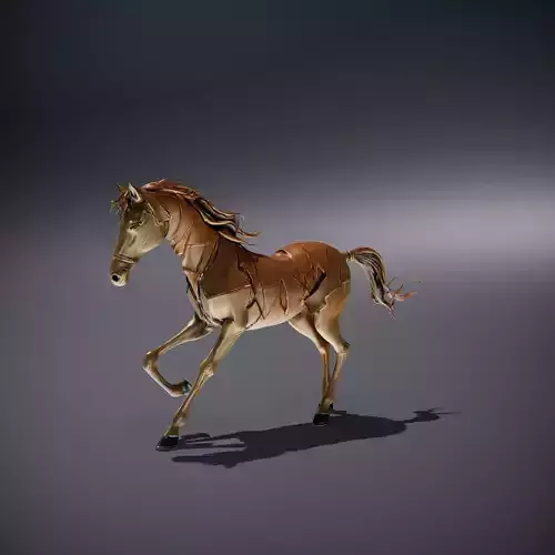 Metallic Horse Sculpture model pack