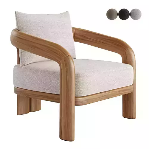 Chloe Teak Lounge Chair-Harbour
