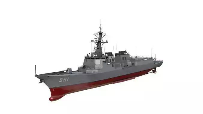 Korean Navy Sejong the Great-class destroyer KDX-III 3D model
