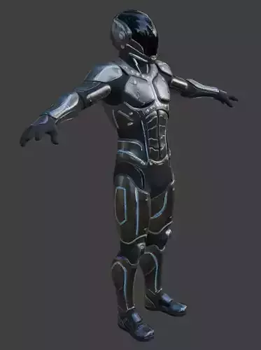 Sci-Fi Advanced Spacesuit 3D Model