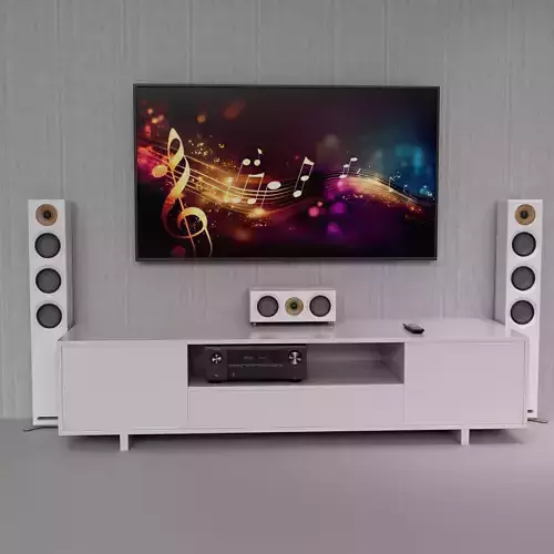 Audiovisual product collection Low-poly 3D model Low-poly 3D model