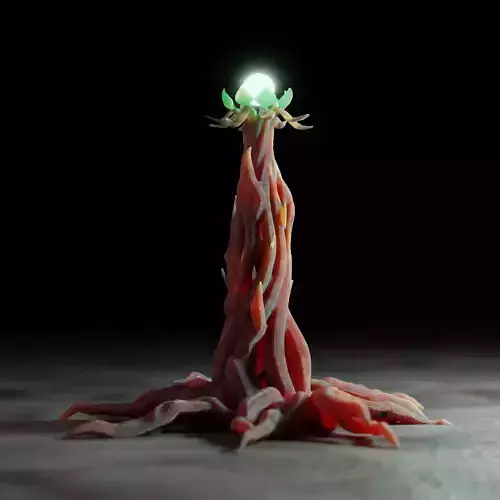 Bioluminescent Alien Plant Organic Sci-Fi Structure