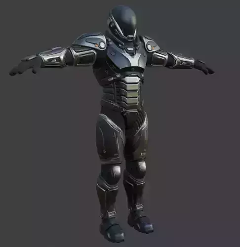 Sci-Fi Advanced Spacesuit 3D Model