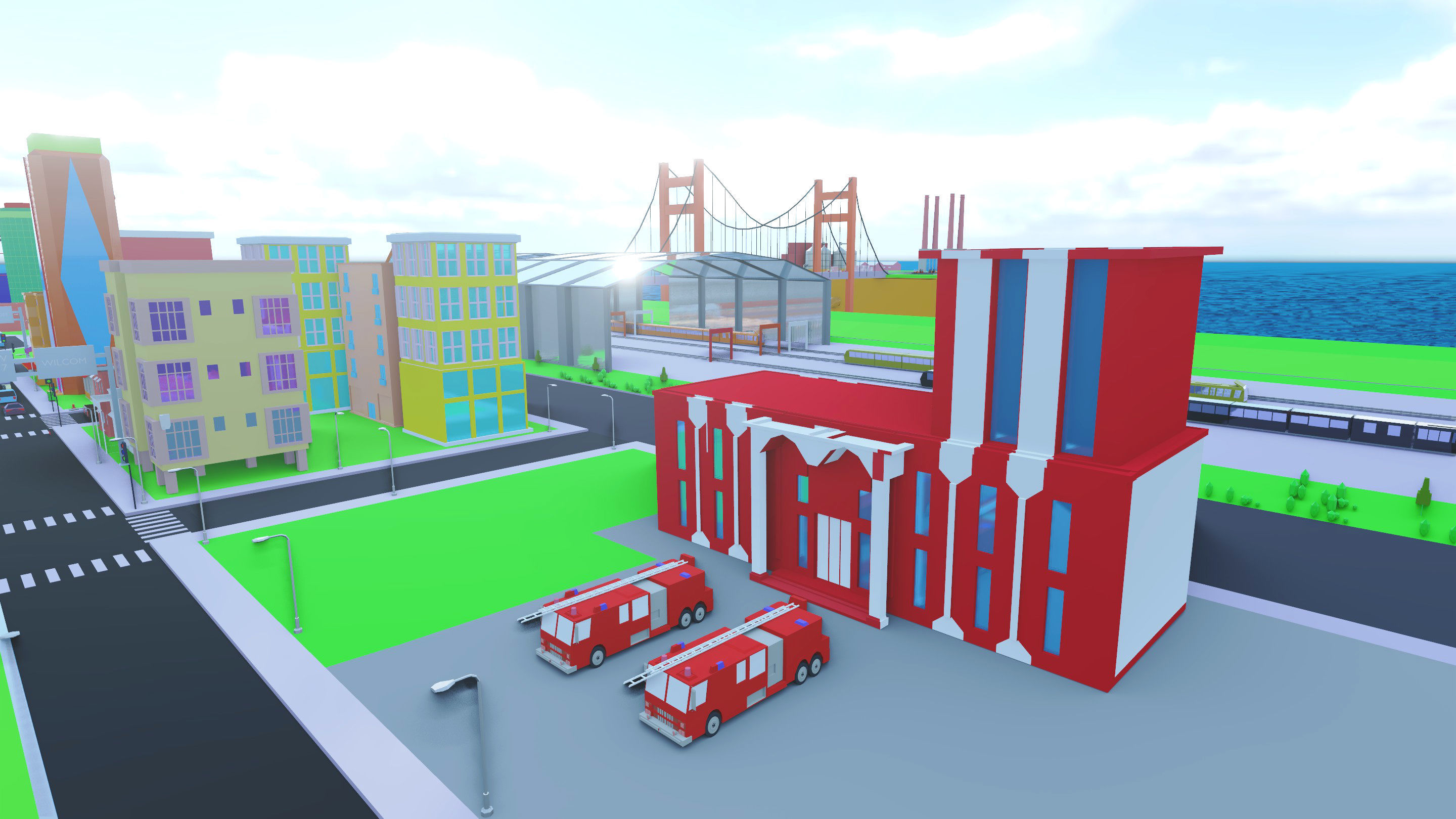 Low-Poly City big game Low-poly 3D model_22