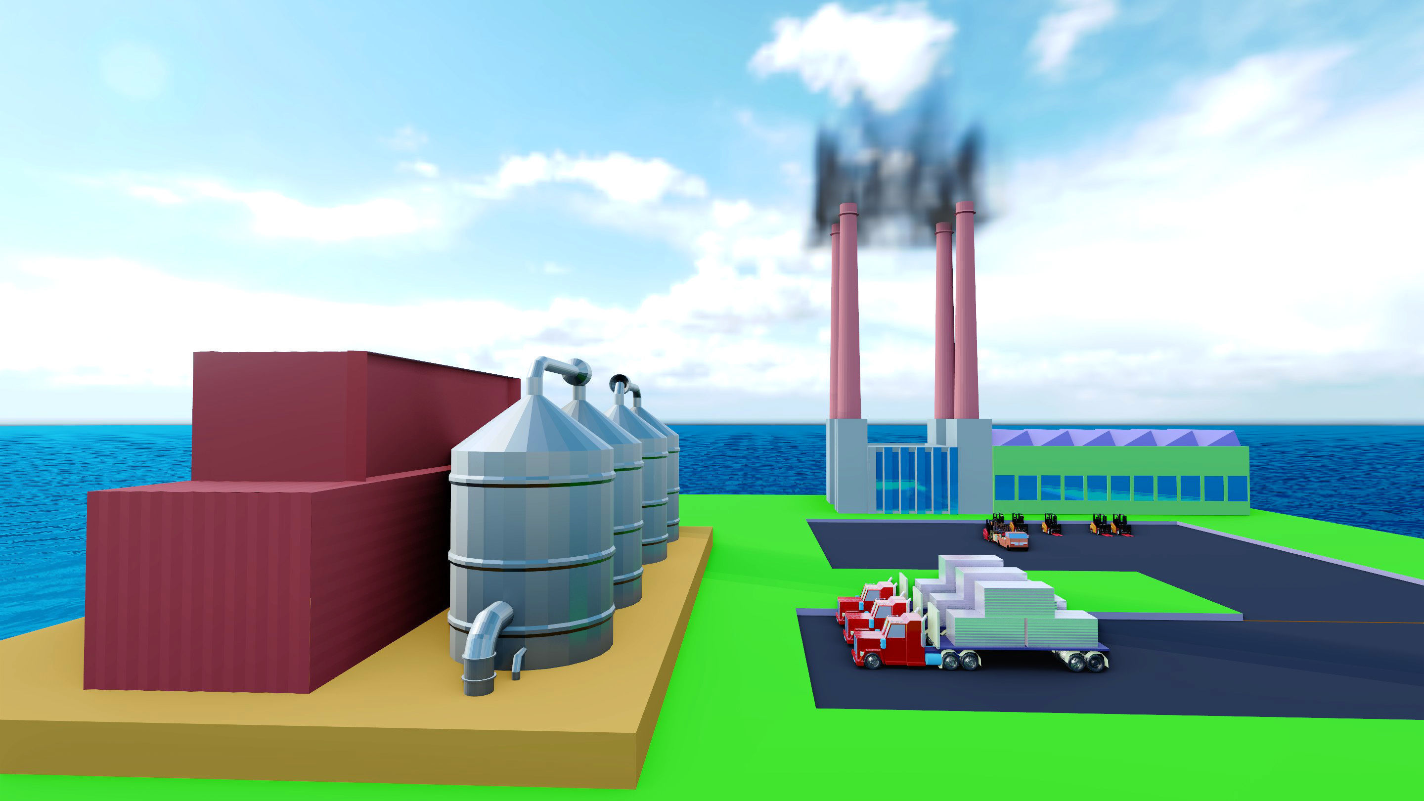 Low-Poly City big game Low-poly 3D model_18