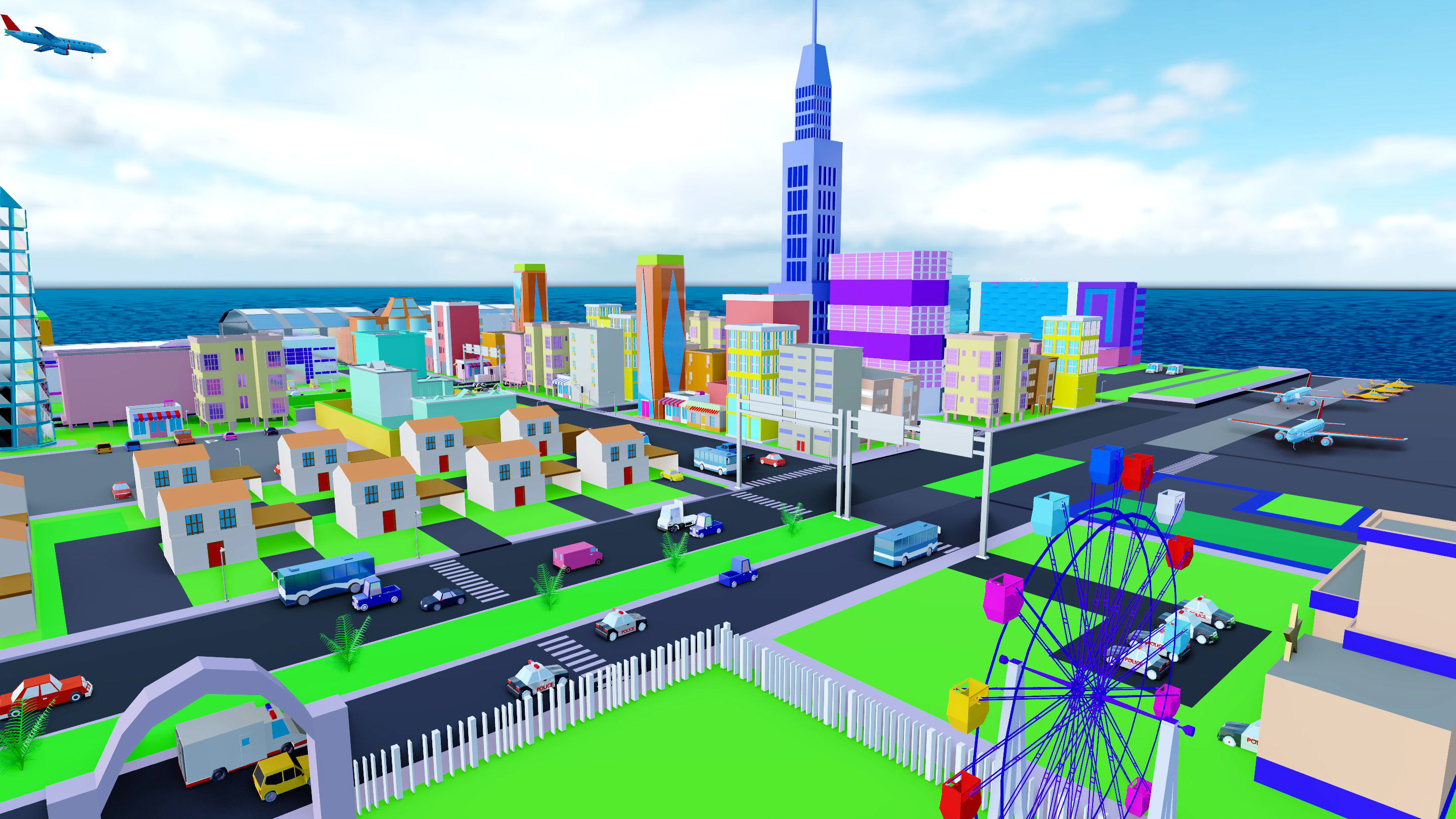 Low-Poly City big game Low-poly 3D model_5