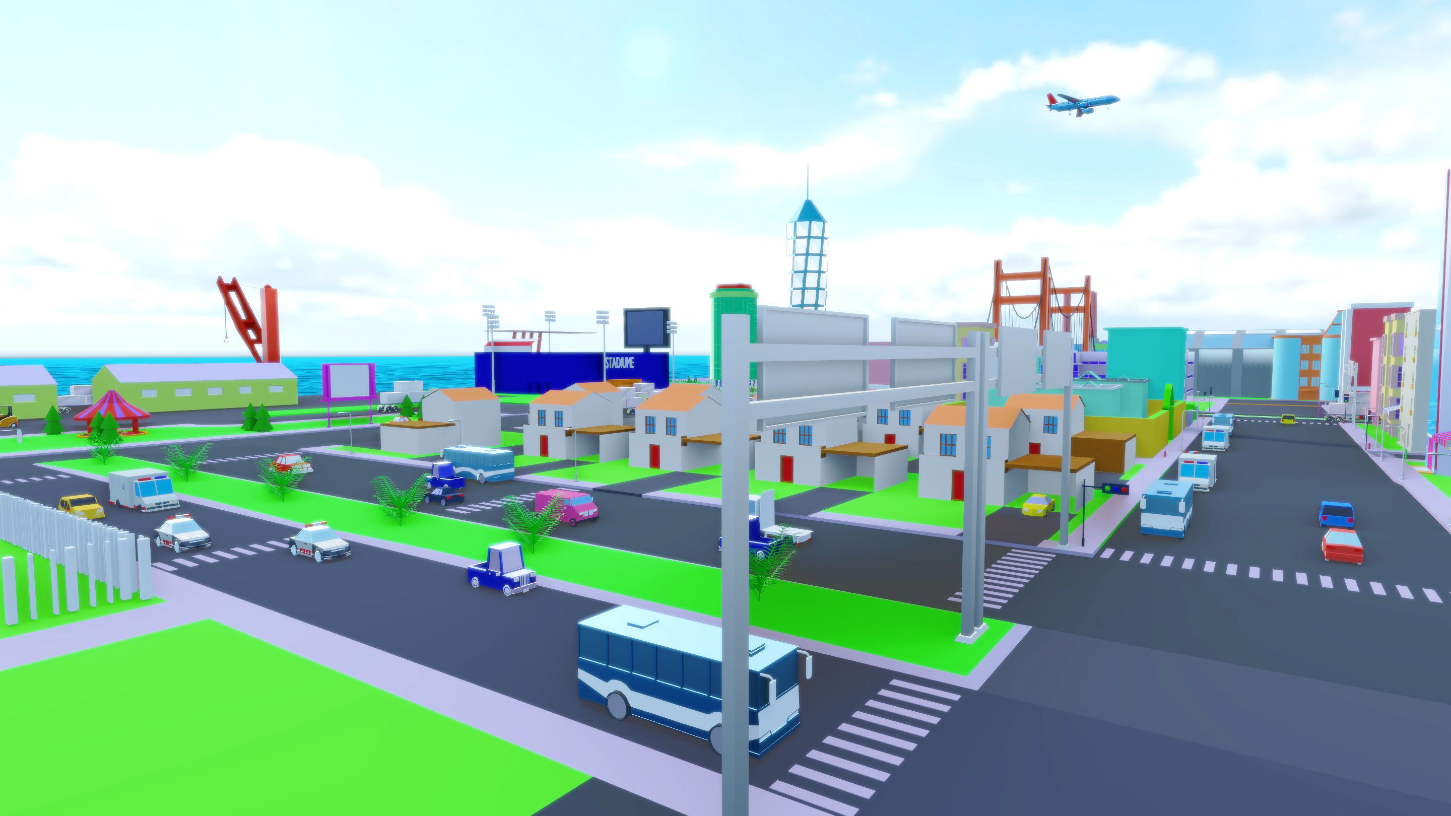 Low-Poly City big game Low-poly 3D model_20