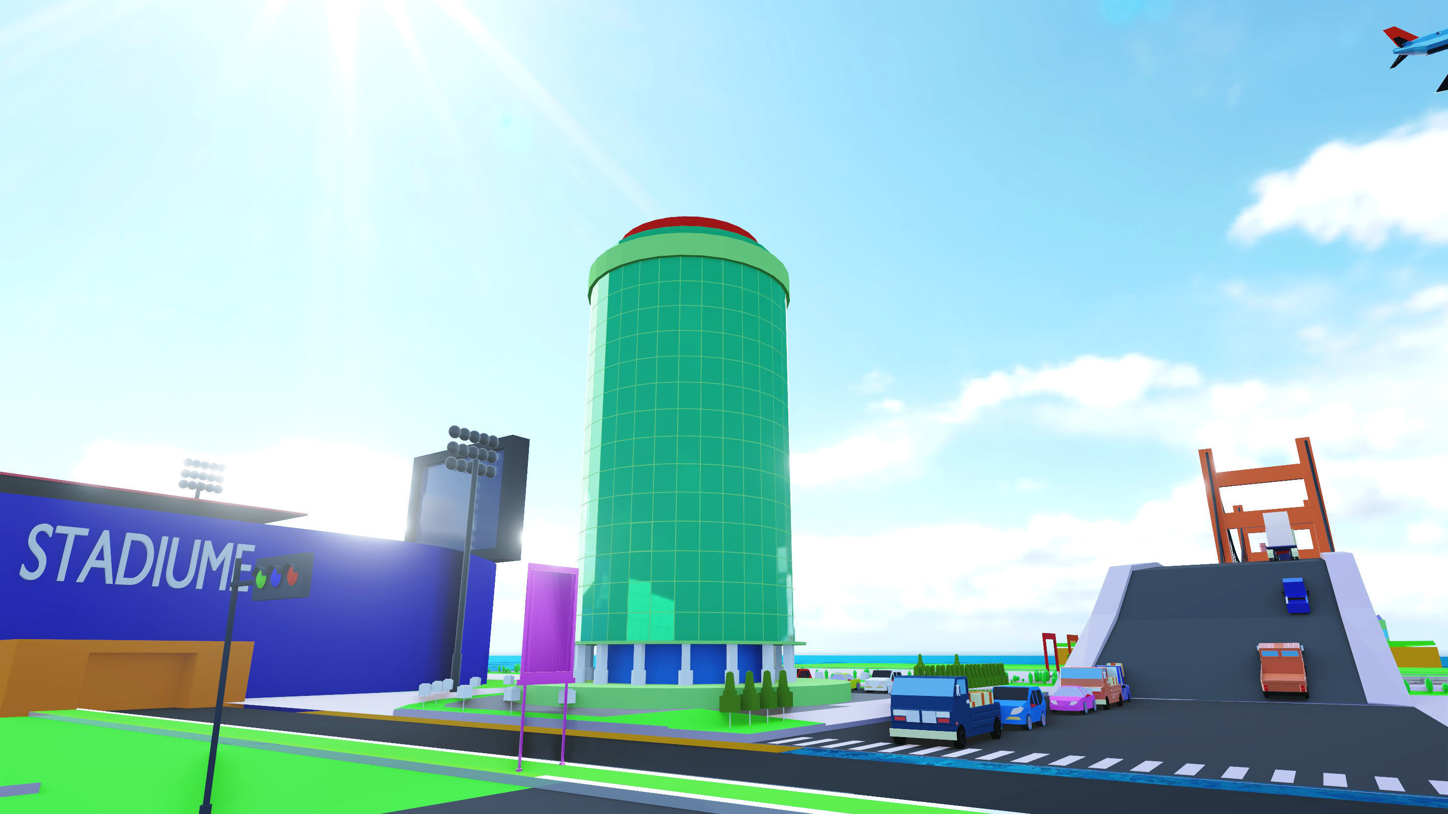 Low-Poly City big game Low-poly 3D model_16