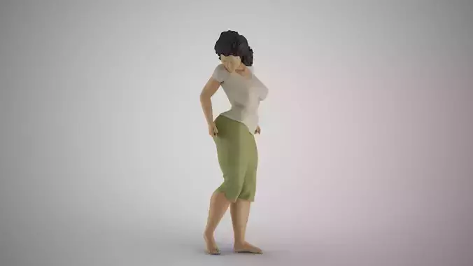 Woman Looking at her Feet