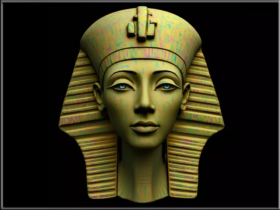 Nefertiti head Low-poly 3D model