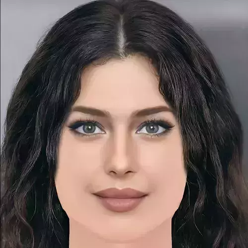 Monica Bellucci Head - No Hair - Low poly head for game