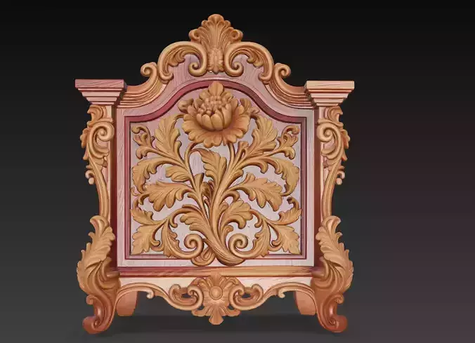 Baroque Cabinet - Ornamental Wood Carving Decorative Furniture