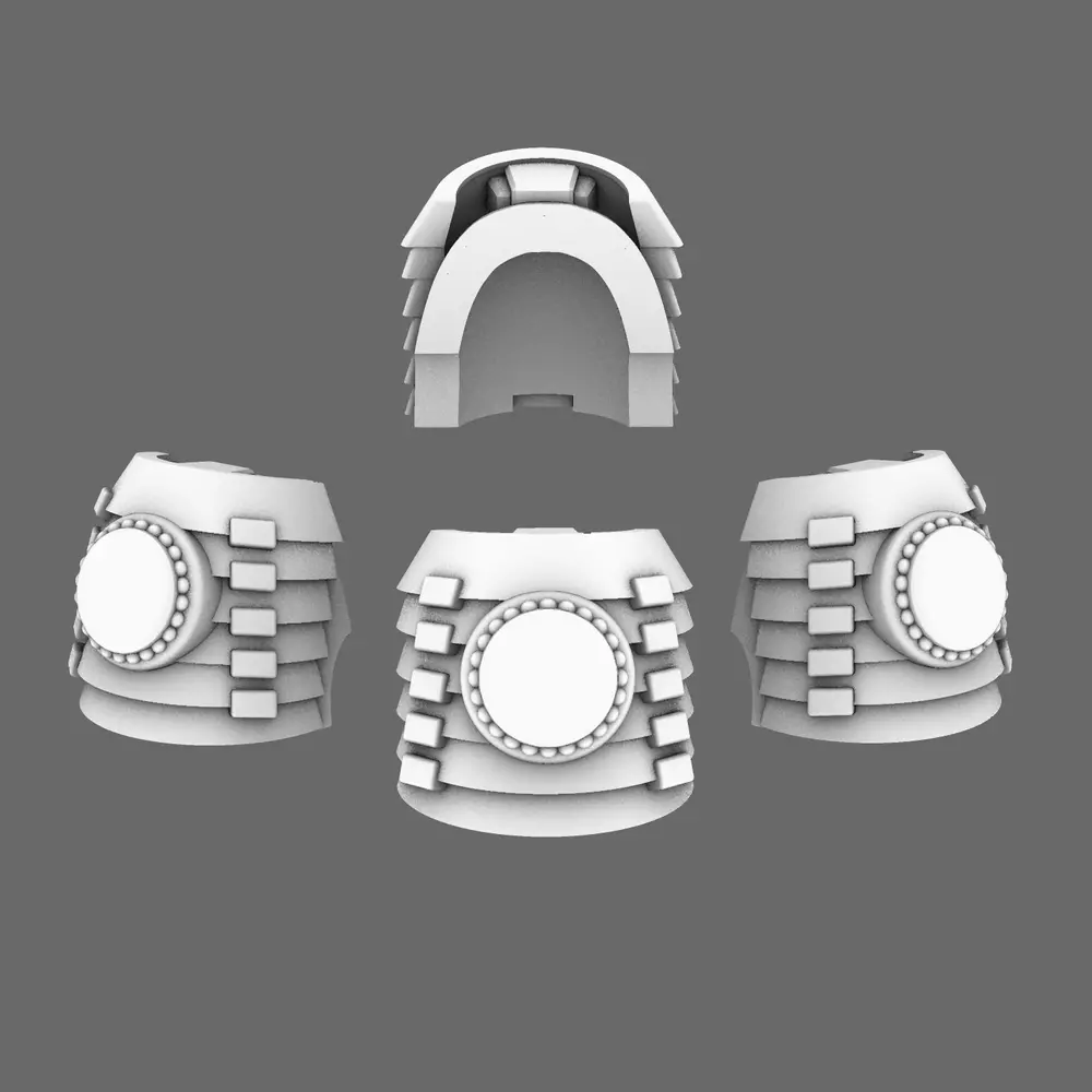 Cyber Samurai V7 Bushi Shoulder Pads Type A 3D print model