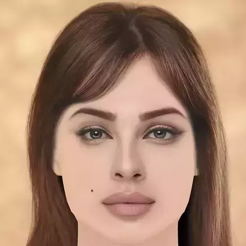Nadine Nassib Njeim Head - No Hair - Low poly head for game