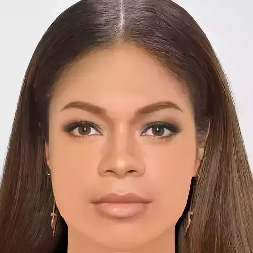 Naomie Harris Head - No Hair - Low poly head for game