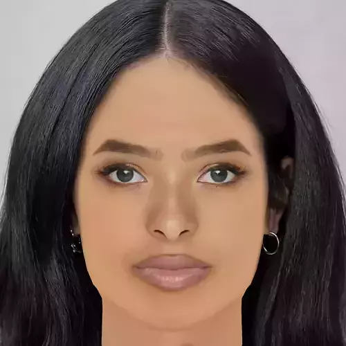 Natalia Bryant Head - No Hair - Low poly head for game