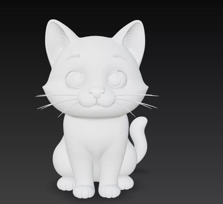 Cute Cat - Stylized Kitten Character 3D Model 3D print model