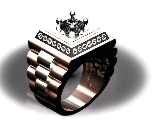 Mens Ring 2 Tone 3D print model